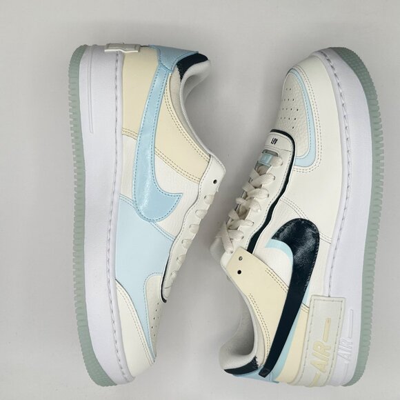 Women's Nike Air Force1 Shadow Sail-Armory Navy-Glacier Blue DZ1847-107 Sz 11 - Picture 8 of 12